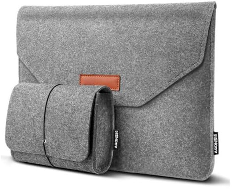 Housse de protection légère en feutre pour ordinateur portable 14,1/14,6 - Compatible avec Asus Dell Thinkpad Notebook Chromebook Ultrabook, Apple MacBook Pro (gris clair, 14)