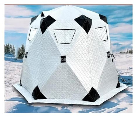 biwakzelt Outdoor-Winter-Eisfischen, warmes Zelt, Camping, Saunazelt, andere Camping- und Wanderprodukte mit TPU Campingzelt(White,350 * 180 * 185cm)