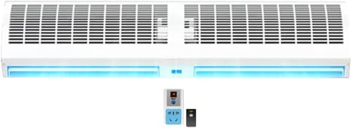 Ventilatore a parete a cortina d'aria con telecomando, alto flusso d'aria, basso rumore, ideale per uso commerciale e domestico