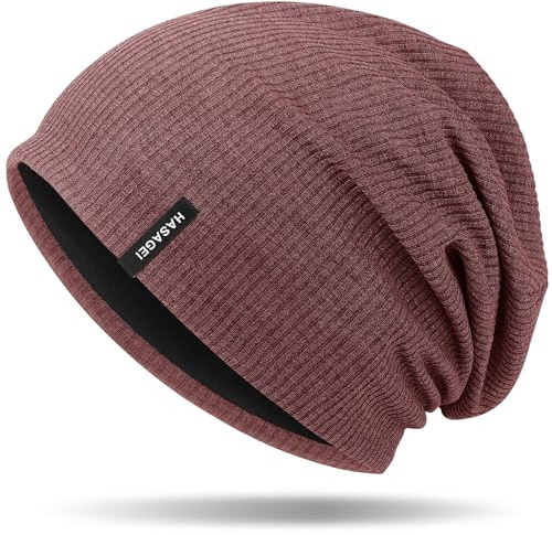 HASAGEI Mütze Herren Damen, Slouch Beanie Mütze Damen, Übergangszeit Weiche Leicht Modische Jersey Beanie, Unisex Warm Winter Mützen Ideal für Frühling Herbst und Winter