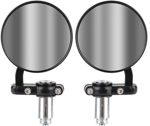 Specchietti retrovisori per moto Specchietti retrovisori universali per moto da 22 mm, specchietti retrovisori laterali, accessori per moto, 2 pezzi, montaggio sull'estremità del manubrio Specchietti