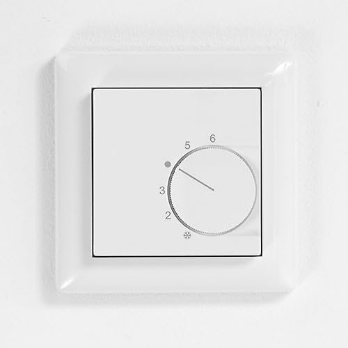 Ritzer UP Raumthermostat Raumtemperaturregler inkl. Gira Standard 55 Rahmen 021103 für Fußbodenheizung (ohne Rahmen reinweiß glänzend)