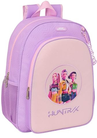 K-POP Demon Hunters - ICONIC - Mochila Escolar Niño, Mochila Niño, Mochila Infantil, Adaptable a Carro, Ideal para Niños en Edad Escolar, Cómoda y Versátil, Resistencia, 33x14x42 cm