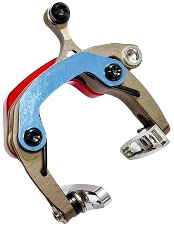 Bakre rullbromssats Vikbar cykelbroms Cykelbroms V-bromsok Passar för Brompton cykelfälgbromsok Cykelbromstrumma bakre broms(Red 1 pcs)
