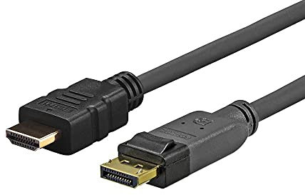 Vivolink Pro DisplayPort – HDMI 4 K 10 m – câble DisplayPort (DisplayPort, HDMI, Male, Male, Or, Noir)