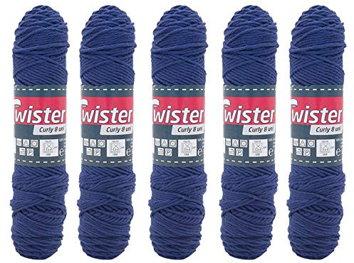 TWISTER 4020885046616 Topflappengarn, Baumwolle, Marine, 85 m, 5