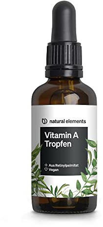 Vitamin A Tropfen – 50 ml – Vitamin A (Retinylpalmitat) in MCT-Kokosöl gelöst – vegan, hochdosiert, ohne unnötige Zusätze – in Deutschland produziert & laborgeprüft