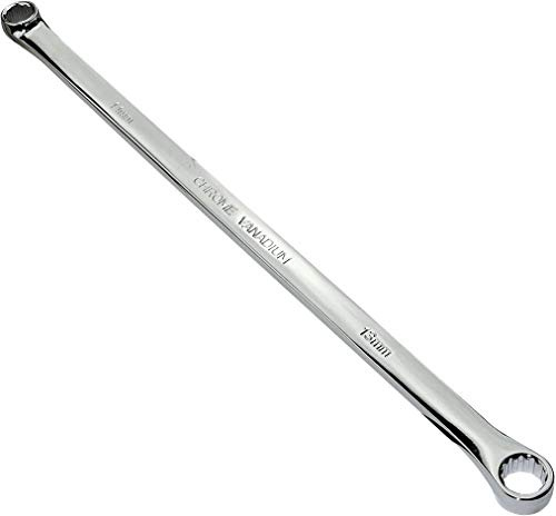 AERZETIX - C45549 - Clé polygonale double à oeil/anneau 11x13mm - longueur 33cm - clé plate extra longue droite en acier CR-V pour serrage/assemblage - manche polie 12 pans bi-hexagonal