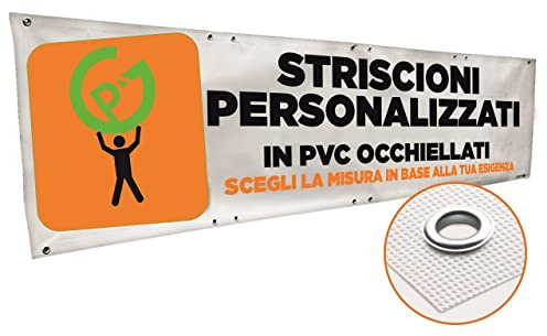BANNER STRISCIONE PUBBLICITARIO PERSONALIZZATO - BANNER PVC DA ESTERNO GARANZIA 5 ANNI (100x50 CM)