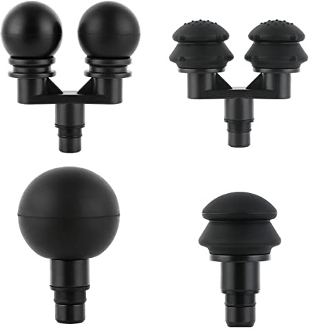Falafale Massageköpfe Massagepistole Weiche Köpfe Ersatz 4 Pack Massagepistole Adapter Doppelkopfaufsatz