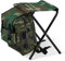 Sitzrucksack klappbar Campingstuhl Hocker mit Tasche Camouflage Portable Campinghocker tragbar Rucksack Stuhl Ultraleicht Angelrucksack Klappstuhl Strandstuhl Angelstuhl Klapphocker 34 x 29 x 29 cm