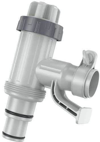 Deeroll Valve à piston pour piscine hors sol – Pièces de rechange 2 en 1, accessoires de piscine, support de tuyau de piscine de 6,35 mm avec valve à piston (1 paquet)