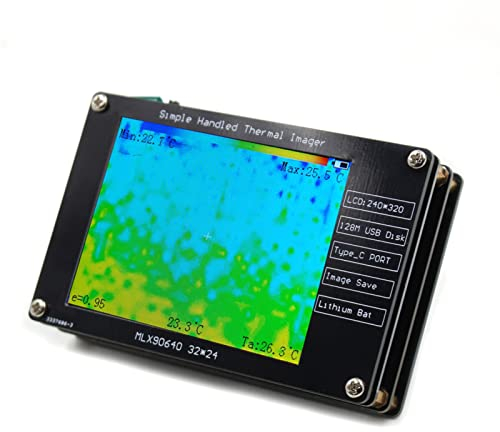 Thermal Imager Infrared Camera, 2.8in LCD Screen Rechargeable Handheld Infrared Camera, 320x240P Thermal Imaging Camera, 8Hz Refresh Rate