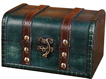 smashing Schatztruhe - Vintage Schatzkiste Aus Holz Mit Schloss | Piratenkiste Geschenk Box | Handgefertigt Aufbewahrung Organizer Für Schmuck, Kleine Gegenstände, Sammlerstücke, Wohnkultur