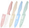 Lomgwumy Fruit Knife, Fruit Knife Set, with Scabbard, Exquisite and Beautiful, Fruit Knives Small is Suitable for Most Vegetables, Fruits and Meat (Pink, Green, Blue, Beige)