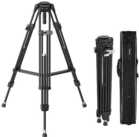 SMALLRIG AD-80 FreeBlazer Heavy-Duty Aluminum Alloy Tripod,71/inch Video Tripod with 75mm Bowl Adapter,One-Step Height Adjustment,Load up to 33lbs,Professional Tripod for DSLR,Camera,Camcorder-4164