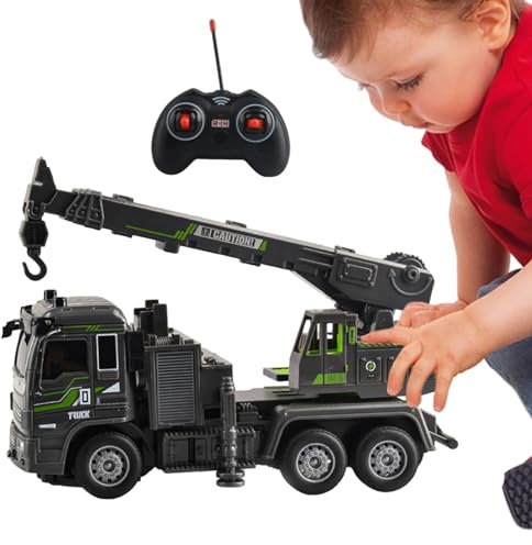 Storaffy Chariot élévateur télécommandé,Jouets de Construction de Chariot élévateur 4 Roues motrices | Véhicule à Moteur, Chariot élévateur RC, Jouets de Construction 4WD, Bulldozer télécommandé