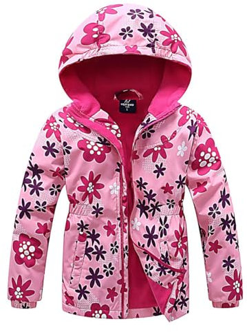 Kinder Mädchen Wasserdicht Jacke Übergangsjacke Fleecefütterung Wanderjacke Softshelljacke Regenjacke Kinder Herbst Jacke Mädchen Übergangsjacke Kinder