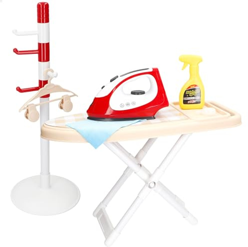 ColorBaby 47814 My Home ASSE da Stiro Giocattolo, 42x17x27 cm, Include Ferro da Stiro, Appendiabiti, Appendiabiti con Ganci, Spray, Asciugamano, Giocattoli per Bambini 3 Anni, Gioco D'Azzardo per la