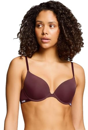 PUMA Pushup BH för kvinnor, ruby shimmer, 80C