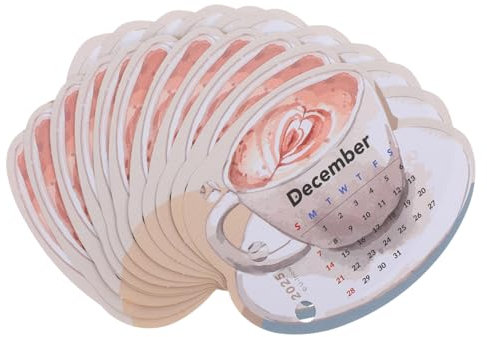 Lurrose Kaffeekalender mit Ringbuchsystem Losem für Organisation Klappbar für Büro Schule