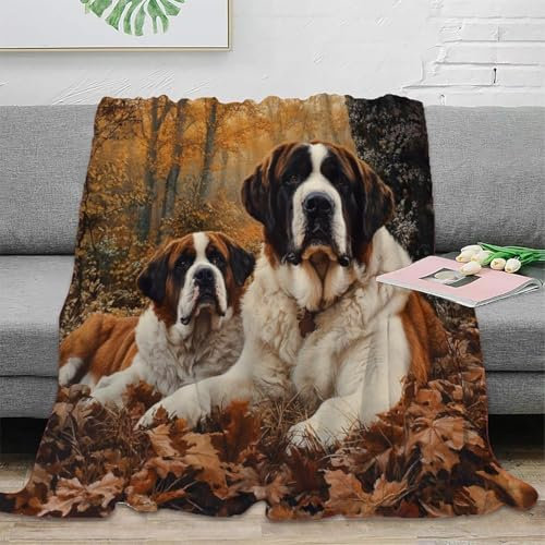 Kuscheldecke 150 x 200 cm 3D Drucken Süßer Hund Decke Flanell Fleecedecke Weich Warm Flauschig kuscheldecken Tier Wohndecke Decken für Sofadecke Couchdecke, Kinder Erwachsene O12
