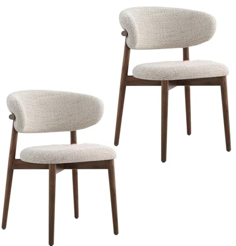 SJDUYD Sedie da pranzo in legno massello, set di sedie da pranzo ergonomiche moderne, sedie per soggiorni, hotel, ristoranti, sedie in tessuto, sedie imbottite 2 pieces