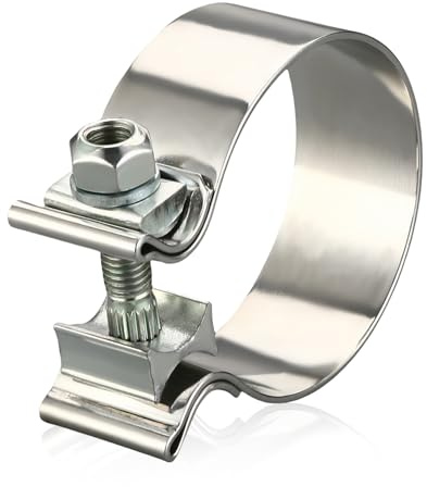 Auspuffschelle Edelstahl, Universal Schlauchschellen 67mm Auspuff Schelle Gelenkbolzenschelle Robust Auspuff Schellen für Schlauch Wasserrohr Ablassventil Befestigung