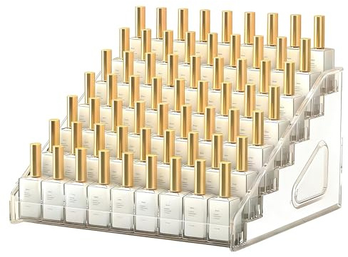 YICBOR Support de rangement pour vernis à ongles en acrylique, 7 couches transparentes, pour lunettes de soleil, maquillage, parfum