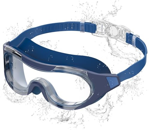 Seaflar simglasögon unisex anti-dimma UV-skydd | dykglasögon vuxna stor ram HD-lins | professionella simglasögon för simning dykning och vattensporter – BBK-T-BL