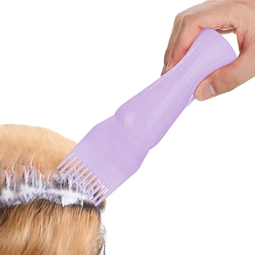 Botella aplicadora de peine de raíz,Aplicador de botella de raíz | Botella de peine de color de tinte para el cabello | Con botella de de Color de tinte para el cabello a escala para aceite pa