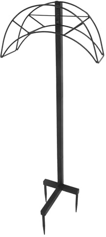 Hemobllo Soporte de Manguera Jardín Metálico Resistente para Exterior sin Herramientas Soporte Decorativo Desmontable para Almacenamiento Organizado Patios y Jardines Negro