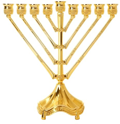 KESOTO 9 Armiger Chanukka Menora Tischschmuck, Langlebig, Robuster Kerzenständer