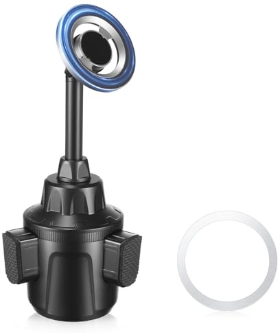 PAIRIER Magnetische Handyhalterung Auto Becherhalter, 360° drehbar | Schnell ausziehbarer Langarm, Kompatibel mit iPhone 12 bis 17 Serienmodellen, Kompatibel mit allen Smartphones