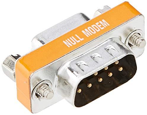 DB9 Nullmodem Adapter Stecker auf Buchse, Slimline Datentransfer serielle Port-Adapter, 10 Stück