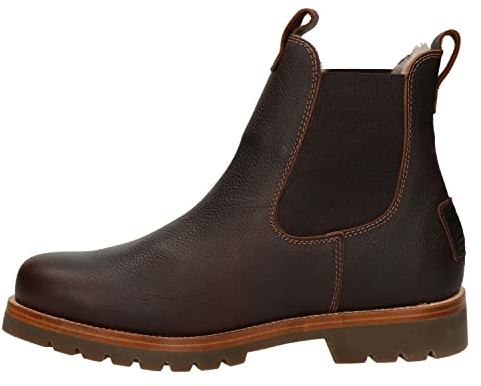 Panama Jack Herren Chelsea Boots Burton Igloo, Männer Stiefeletten,Lammfell,Ohne Verschluss,Schlupfstiefel,Boots,Bootee,Kastanienbraun,44 EU / 10 UK