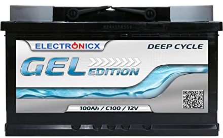 Gel Batterie 12V 100Ah GEL Edition Solarbatterien GEL-Technologie 12V Akku Solar, Solarbatterie Bootsbatterie Battery Wohnmobile, Wohnwagen 100 Ah AGM