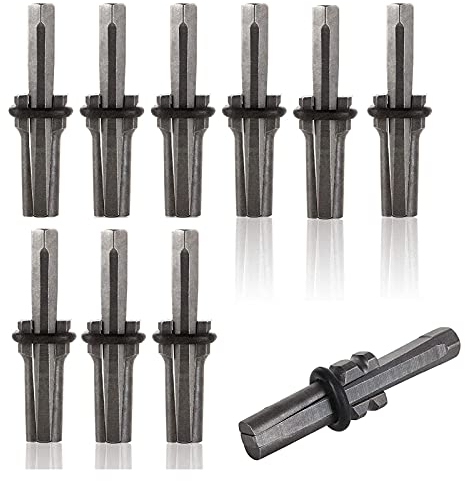Candeon 10pcs Heavy Duty Wedges and Feather Shims, 16mm 5/8 Stone Splitter Wedges, Concrete Granite Rock Stone Splitting Hand Tools