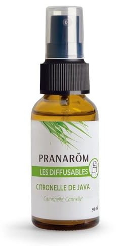 Pranarôm Parfum Spray Citronnelle aux Huiles Essentielles 30 ml | Odeur fraîche et citronnée, multi-usages pour la maison, les textiles et la voiture.
