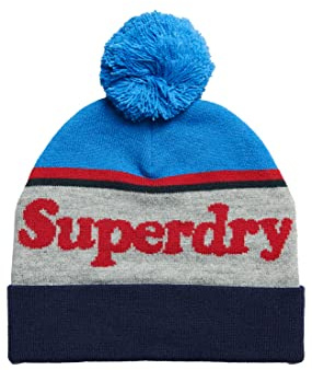 Superdry Vintage Classic Logo Beanie, Béret Femme, New Royal/Red,