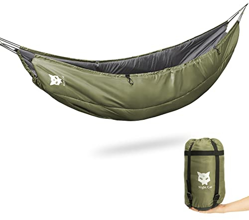 Night Cat Hängematte Unterdecke Unterschlafsack Hängematten Underblanket Underquilt Warme Decke Dunkelgrün