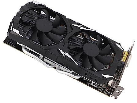 Akozon RX 580 Grafikkarte, 8 GB GDDR5 256 Bit Grafikunterstützung 8 GB 8K Gaming 2 Lüfter 16 PCI Express 3.0 Spielkarte für Home Office 256 Bit mit Unterstützung für