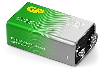 GP Super Alkaline 9V Blockbatterie, Blockbatterie 6LR61 9V, mit hoher Energiedichte, Neue G-TECH Longlife-Technologie, 1 Stück