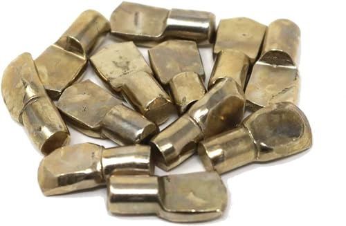 fiXte Lot de 24 chevilles de support en acier en forme de cuillère 7 mm Finition laiton galvanisé