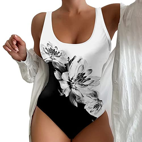 WILLBEST Boxershorts Damen Tankini Damen Schwimmshirt uv Sport Set hemdbluse Badeanzug 44 figurformend Bikini Hose bauchweg Badeanzug Umstandsmode Badeanzug+ schwimmhilfe Erwachsene Dam
