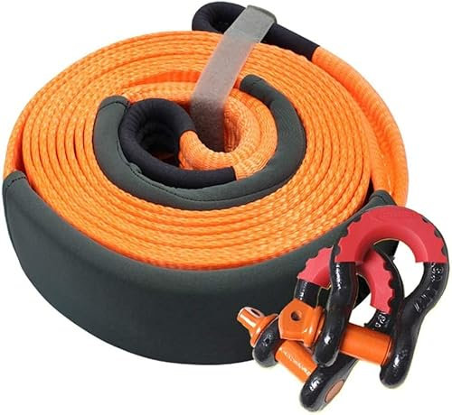 BomDog Abschleppseil, Autoanhänger Mit Nylon-Autoanhängerseil, Starker Offroad-Abzieher Mit Verdickter Elastischer Traktion, Anhänger Mit Einzelner Outdoor-Campingausrüstung