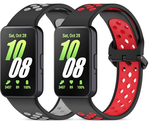 BDIG 2 Stück Armband Kompatibel mit Samsung Galaxy Fit 3,zwei Farben Weiche Silikon Armbänder Kompatibel mit Samsung Galaxy Fit 3.