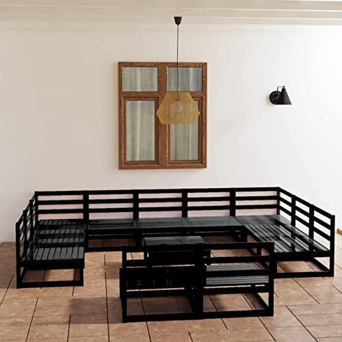 Homgoday 12-teiliges Garten-Lounge-Set aus massivem Kiefernholz, Gartenmöbel-Set, Terrasse, Outdoor, Hof, Terrasse, Balkon, Sofa, Sitzmöbel, Ecke, Hinterhof, Sofagarnitur, Typ12 Möbel