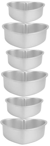 TOPBATHY 3 Juegos Molde De Pastel De Corazón Molde En Forma De Corazón Molde Moldes Para Pasteles En Forma De Práctico Molde Para Hornear Aleación De Aluminio 2 Piezas * 3