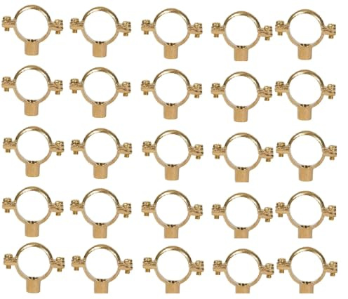 TC 22mm Solid Brass Construction Munsen Ring M10 Pipe Clip Bracket x 25